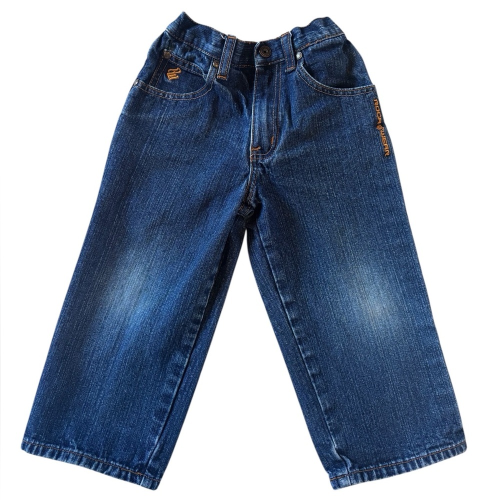 Vintage Y2K Rocawear 3T Toddler Jeans Elastic Waist Streetwear Denim